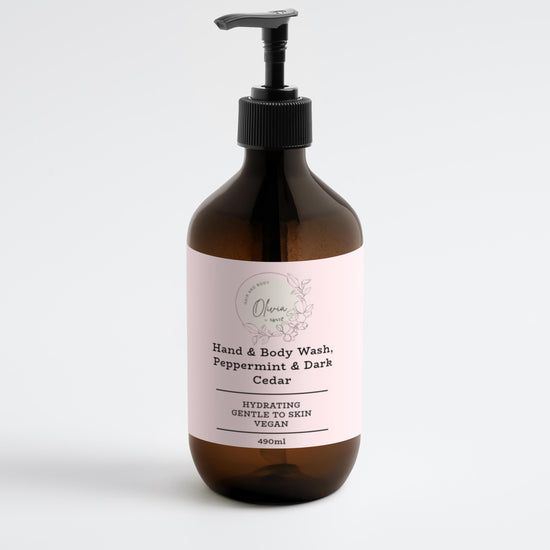 Hand & Body Wash, Peppermint & Dark Cedar - Annuska Beauty