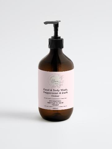 Hand & Body Wash, Peppermint & Dark Cedar - Annuska Beauty