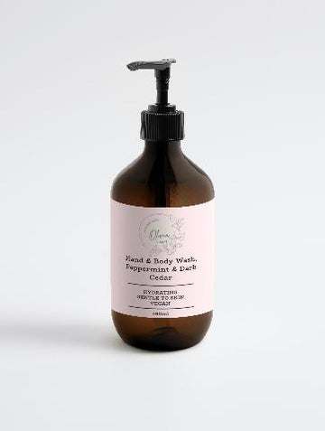 Hand & Body Wash, Peppermint & Dark Cedar - Annuska Beauty