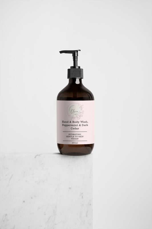 Hand & Body Wash, Peppermint & Dark Cedar - Annuska Beauty